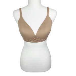 Marks & Spencer Bra Women 34C Rose Quartz Floral Lace Padded Wireless